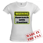 WARNING: Approach With Caution Baby Doll T-Shirt