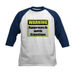 WARNING: Approach With Caution Kids Baseball Jersey