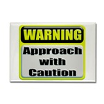 Approach With Caution Rectangular Magnet