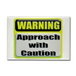 WARNING: Approach With Caution Rectangular Magnet