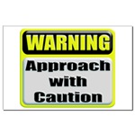 WARNING: Approach With Caution Mini Poster Print