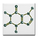 Caffeine Molecule Tile Coaster