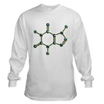 Caffeine Molecule Long Sleeve T-Shirt