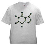 Caffeine Molecule Ash Grey T-Shirt