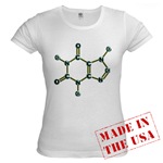 Caffeine Molecule Jr. Baby Doll T-Shirt