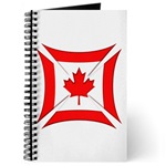 Spiral Bound Journal Featuring the Canadian Flag Biker Maltese Iron Chopper Cross