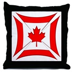 Throw Pillow Featuring the Canadian Flag Biker Maltese Iron Chopper Cross