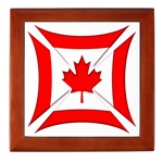 Tile Box Featuring the Canadian Flag Biker Maltese Iron Chopper Cross