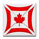 Canadian Biker Cross Tile Coaster