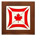 Canadian Biker Cross Framed Tile