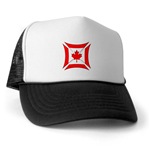 Trucker Style Cap Featuring the Canadian Flag Biker Maltese Iron Chopper Cross