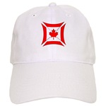 Baseball Style Hat Featuring the Canadian Flag Biker Maltese Iron Chopper Cross