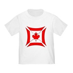 Infant/Toddler T-Shirt Featuring the Canadian Flag Biker Maltese Iron Chopper Cross