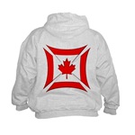 Kids Hoodie Featuring the Canadian Flag Biker Maltese Iron Chopper Cross