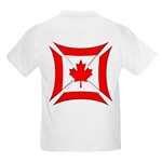 Kids T-Shirt Featuring the Canadian Flag Biker Maltese Iron Chopper Cross