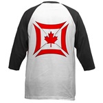 Baseball Jersey Featuring the Canadian Flag Biker Maltese Iron Chopper Cross