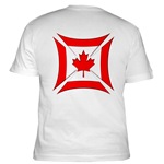 Fitted T-Shirt Featuring the Canadian Flag Biker Maltese Iron Chopper Cross