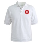 Golf Shirt Featuring the Canadian Flag Biker Maltese Iron Chopper Cross