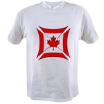 Value T-shirt Featuring the Canadian Flag Biker Maltese Iron Chopper Cross