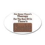 Chocolate Therapy Oval Sticker
