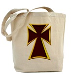 Christian Biker Cross Tote Bag