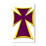 Christian Biker Cross Rectangular Sticker