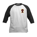 Christian Biker Cross Kids Baseball Jersey