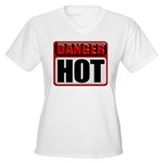 DANGER: HOT! Women's V-Neck T-Shirt