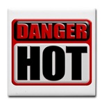 DANGER: HOT! Tile Coaster