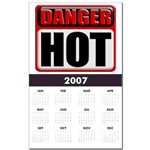 DANGER: HOT!  Industrial 3D Metal Style Warning Sign