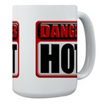 DANGER: HOT! Large Coffee Mug 