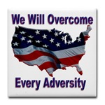 Overcome Adversity Tile Coaster