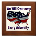 Overcome Adversity Framed Tile