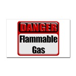 Danger: Flammable Gas Rectangular Sticker