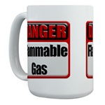 Danger: Flammable Gas Large Coffee Cup