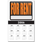 For Rent Sign Calendar Print