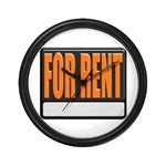 For Rent Sign Wall Clock