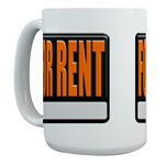 For Rent Sign Large Coffee Mug 