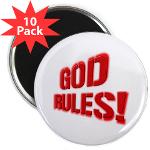 God Rules! 2.25&quot; Magnet (10 pack)