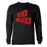 God Rules! Long Sleeve Dark T-Shirt