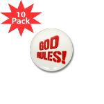 God Rules! Mini Button (10 pack)