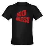 God Rules! Organic Men's Fitted T-Shirt (dark)