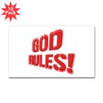 God Rules! Sticker (Rectangle 10 pk)