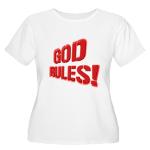 God Rules! Women's Plus Size Scoop Neck T-Shirt