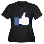 I Like This Women's Plus Size V-Neck Dark T-Shirt