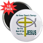 Jesus Therapy 2.25&amp;quot; Magnet (10 pack)