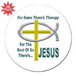 Jesus Therapy 3&quot; Lapel Sticker (48 pk)