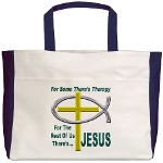 Jesus Therapy Beach Tote