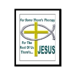 Jesus Therapy Framed Panel Print