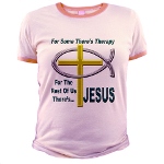 Jesus Therapy Jr. Ringer T-Shirt